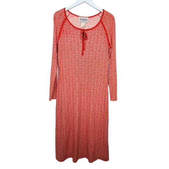 1970s Vintage DVF Diane Von Furstenberg Keyhole Graphic T-shirt Dress - Size 12 - Picture 2 of 7